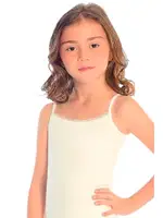 Kız Çocuk Atlet Ribana Ince Askılı Renkli  ÖTS 8020 - 6 ADET Ekru